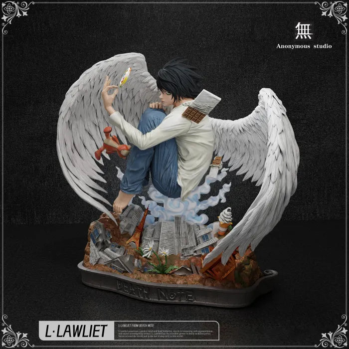 L LawlietデスノートガレージキッドAnonymous Studio製 Death Note Anonymous Studio L Lawliet Resin Statue – ClubHouse Statues