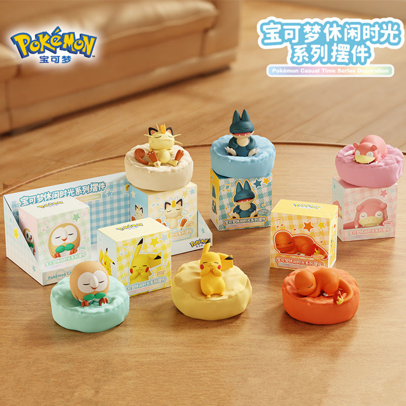 Pokémon Leisure Time Series Figure Set Sleep Pose (6-Pack