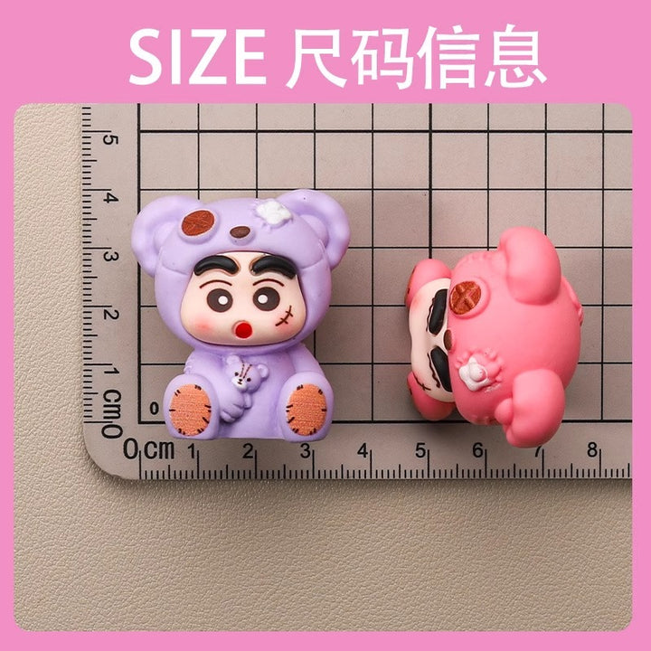 Original Crayon Shin-Chan DIY Ornaments  手感漆补丁熊蜡笔小新 创意DIY摆件树脂小摆件