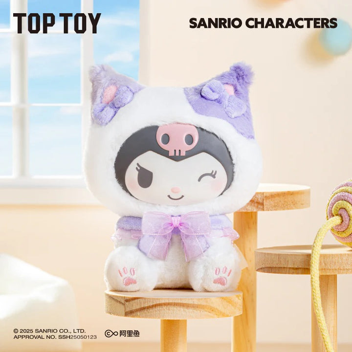 Original TOPTOY Sanrio Characters Play with Kittens Series Plush Keychains Blind Box 三丽鸥逗逗小猫搪胶毛绒系列盲盒