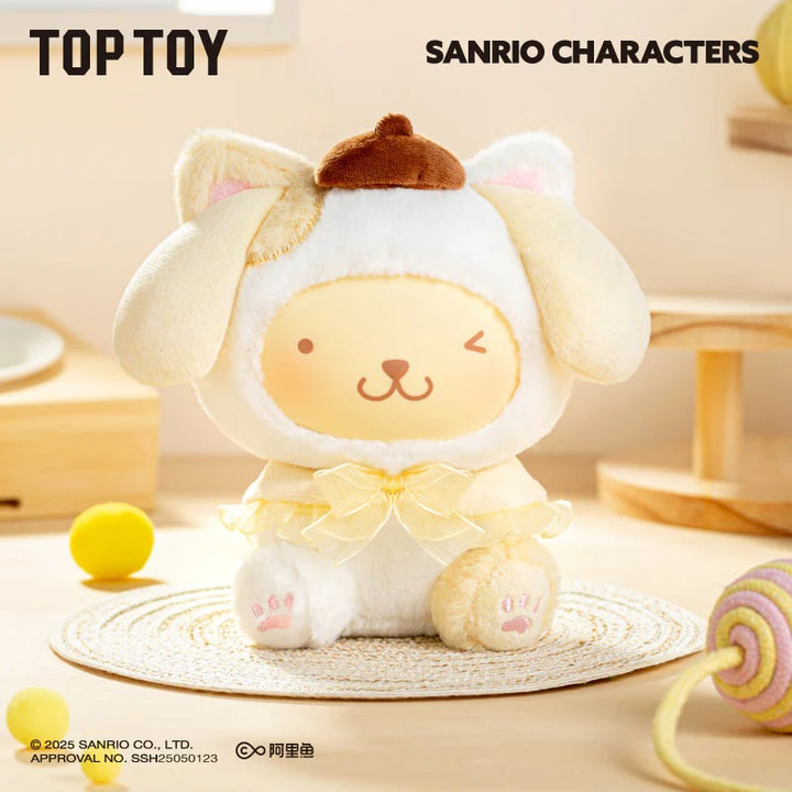 Original TOPTOY Sanrio Characters Play with Kittens Series Plush Keychains Blind Box 三丽鸥逗逗小猫搪胶毛绒系列盲盒