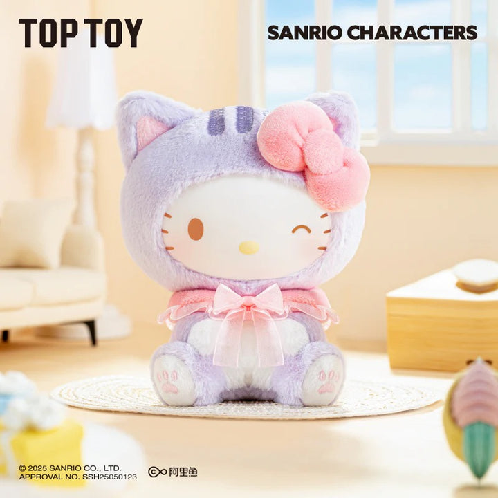 Original TOPTOY Sanrio Characters Play with Kittens Series Plush Keychains Blind Box 三丽鸥逗逗小猫搪胶毛绒系列盲盒