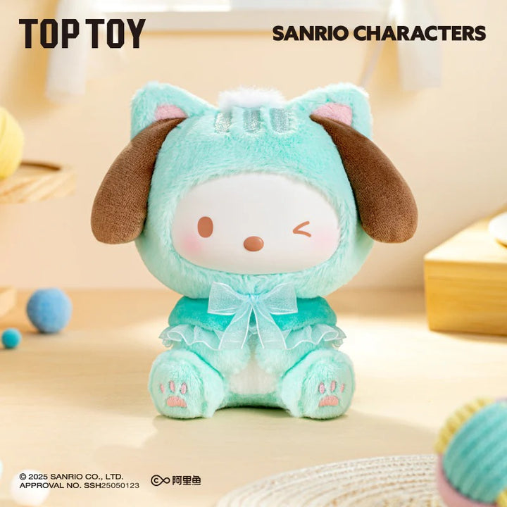 Original TOPTOY Sanrio Characters Play with Kittens Series Plush Keychains Blind Box 三丽鸥逗逗小猫搪胶毛绒系列盲盒