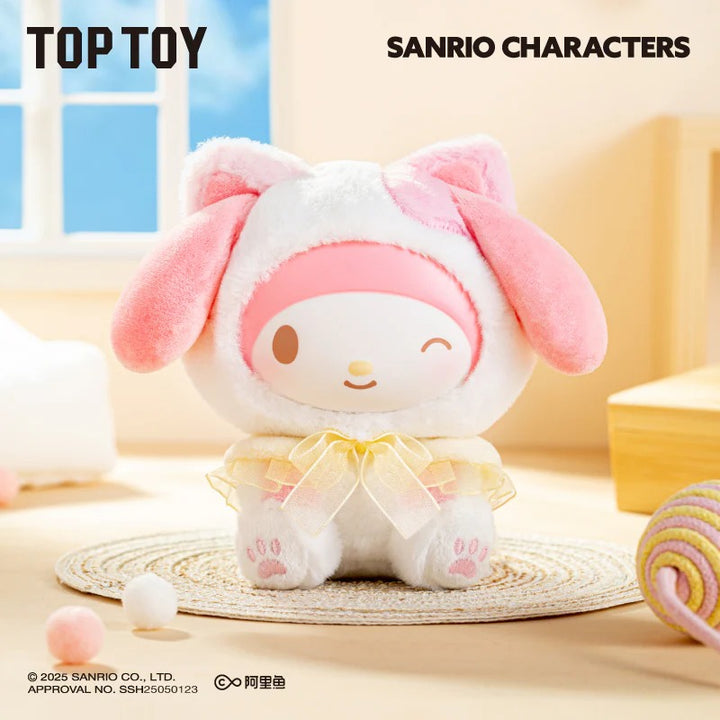 Original TOPTOY Sanrio Characters Play with Kittens Series Plush Keychains Blind Box 三丽鸥逗逗小猫搪胶毛绒系列盲盒