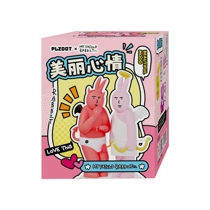 Original PLZDOT Pink Rabbit Beautiful Mood Series 2 Blind Box 粉红兔子美丽心情系列盲盒可爱潮玩手办搞笑抽象公仔摆件