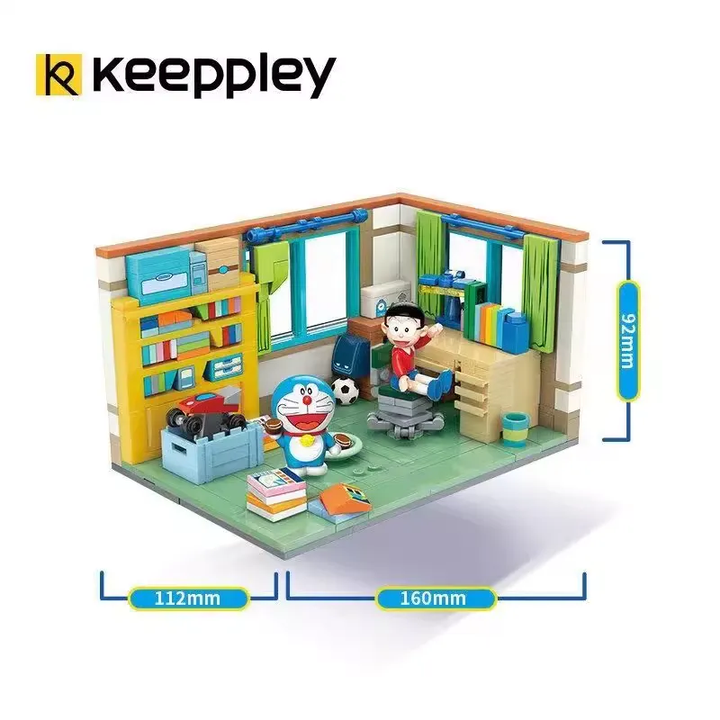 Original Keeppley Doraemon Nobita Room Time Machine Building Blocks 机器猫哆啦A梦时光机大雄房间儿童积木益智拼装玩具礼物