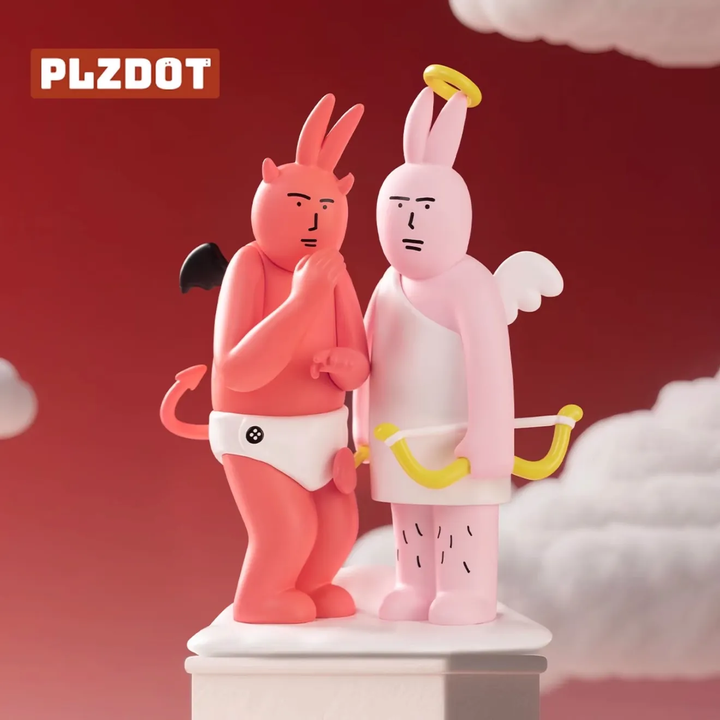 Original PLZDOT Pink Rabbit Beautiful Mood Series 2 Blind Box 粉红兔子美丽心情系列盲盒可爱潮玩手办搞笑抽象公仔摆件