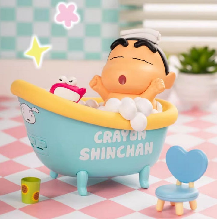 Original KURIFE Crayon Shin-Chan Bubble Bath Bathing Time Bluetooth Speaker Figurine 蜡笔小新系列音响无线蓝牙音箱