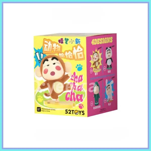 Original 52Toys Crayon Shin-chan Animal Cha Cha Blind Box 蜡笔小新动物恰恰恰盲盒潮玩大象植绒手办玩偶公仔