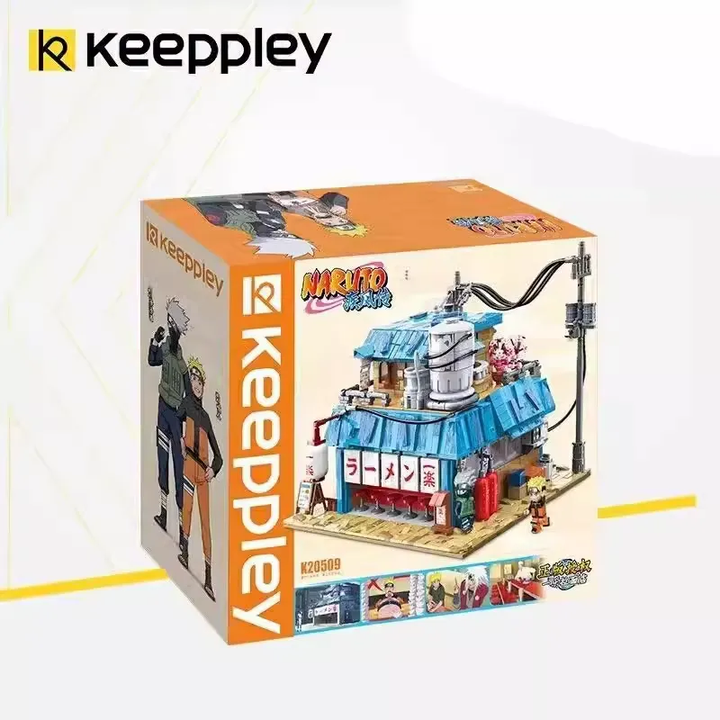 Original Keeppley K20509 Naruto Yile Ramen Building Blocks Toy Set 奇妙积木火影忍者鸣人一乐拉面馆建筑拼装模型礼物玩具