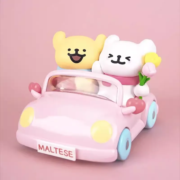 Original PLZDOT Maltese Line Puppy Happy Outing Series Blind Box 线条小狗欢乐郊游系列三代盲盒桌面摆件潮玩周边可爱女