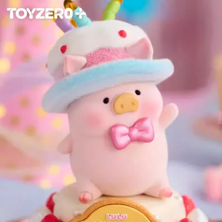 Original TOYZEROPLUS LuLu the Piggy - 5th Anniversary Birthday Cake Premium Set 罐头猪LuLu五周年纪念款生日蛋糕套组公仔摆件礼物