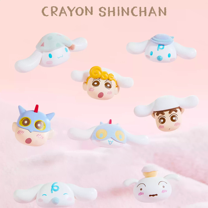 Original MINISO Cinnamoroll x Crayon ShinChan The Two Of Us Are Super Popular Series Blind Box 名创优品大耳狗蜡笔小新联名迷你粒盲盒萌粒公仔礼物摆件女