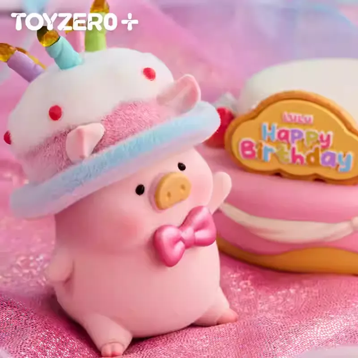 Original TOYZEROPLUS LuLu the Piggy - 5th Anniversary Birthday Cake Premium Set 罐头猪LuLu五周年纪念款生日蛋糕套组公仔摆件礼物