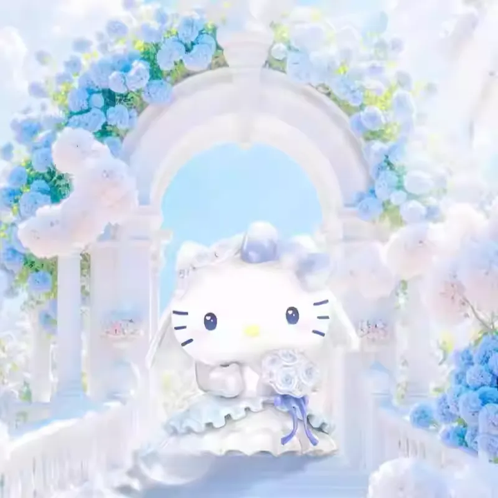 Original TOPTOY SANRIO Characters Romantic Wedding Blind Box 三丽鸥浪漫婚礼系列盲盒凯蒂猫酷洛米潮玩摆件礼物