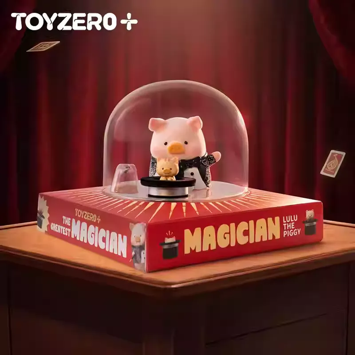 Original TOYZEROPLUS LuLu the Piggy - The Greatest Magician 罐头猪LuLu-缤纷魔术秀吊卡手办可爱潮流玩具摆件礼物