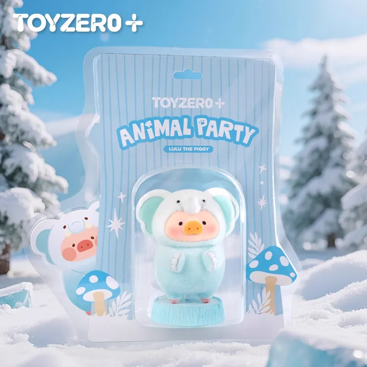 Original TOYZEROPLUS LuLu the Piggy Animal Party Limited Edition 零加TOYZERO罐头猪LuLu动物派对限定吊卡雪山象手办潮玩摆件礼物