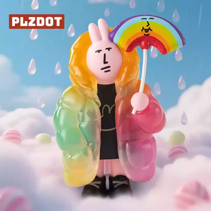 Original PLZDOT Pink Rabbit Beautiful Mood Series 2 Blind Box 粉红兔子美丽心情系列盲盒可爱潮玩手办搞笑抽象公仔摆件