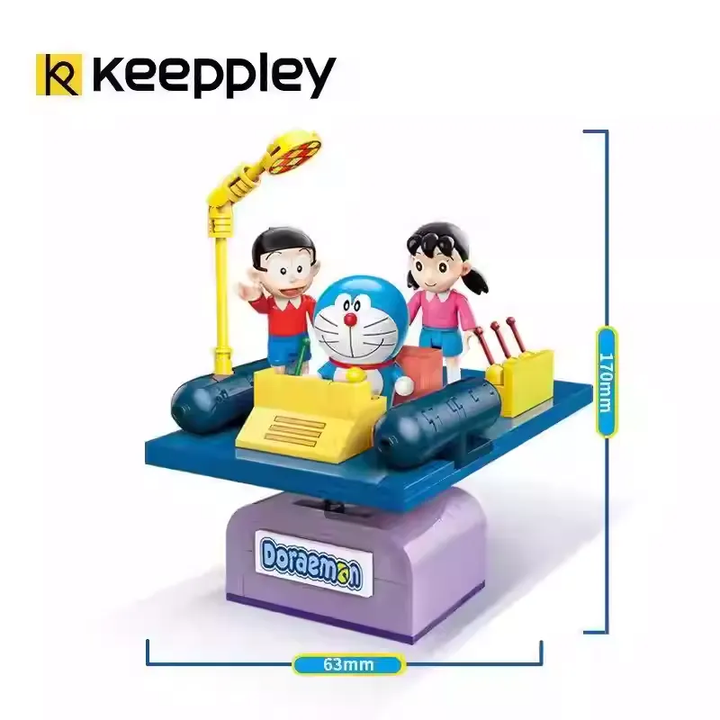 Original Keeppley Doraemon Nobita Room Time Machine Building Blocks 机器猫哆啦A梦时光机大雄房间儿童积木益智拼装玩具礼物