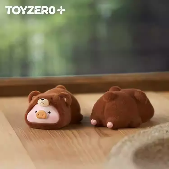 Original TOYZEROPLUS LuLu The Piggy - Cozy LuLu Bear & Sheep 罐头猪LuLu猪熊&猪羊趴趴套组吊卡潮玩手办摆件礼物