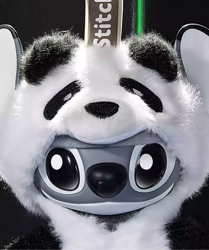 Original MINISO Stitch GenZ Street Series Panda Vinyl Figure 名创优品史迪奇限定GenZ街头系列熊猫搪胶公仔