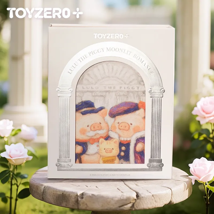 Original TOYZERO+ LuLu the Piggy - Moonlit Romance 零加TOYZERO罐头猪LuLu-粉月恋曲吊卡手办潮流玩具摆件七夕礼物