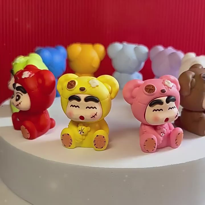 Original Crayon Shin-Chan DIY Ornaments  手感漆补丁熊蜡笔小新 创意DIY摆件树脂小摆件
