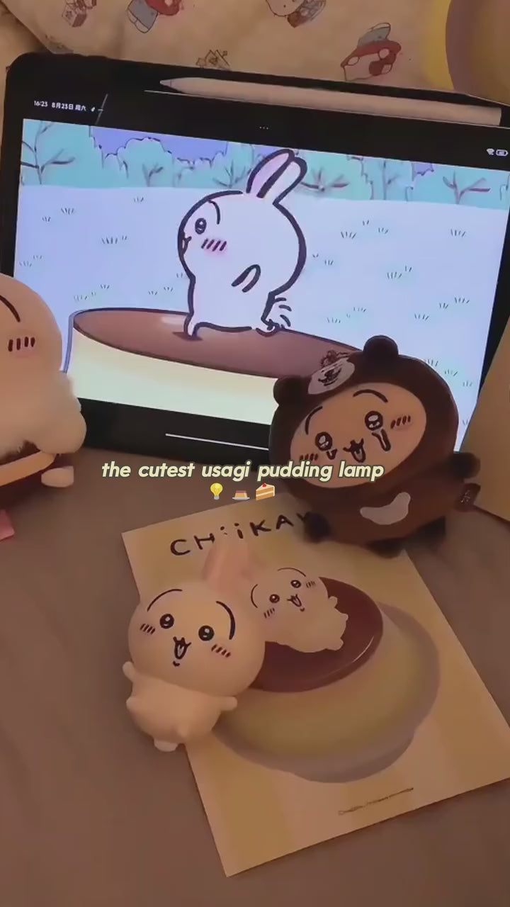 Original MARTUBE ChiiKAWA Pudding Lamp 马克图布Chiikawa吉伊卡哇布丁小夜灯卧室床头氛围台灯生日礼物女
