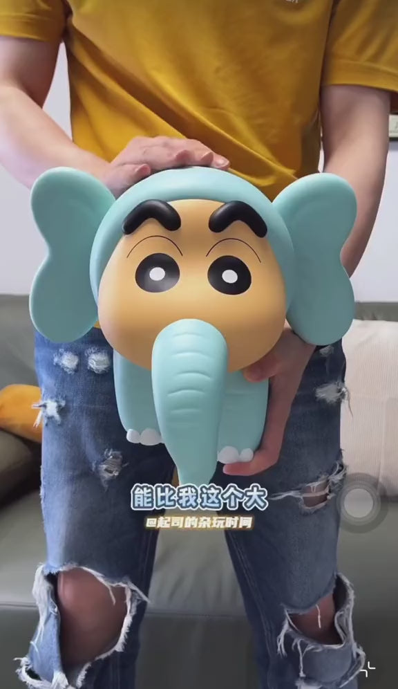 Original 52Toys Crayon Shin-chan Animal Cha Cha Blind Box 蜡笔小新动物恰恰恰盲盒潮玩大象植绒手办玩偶公仔