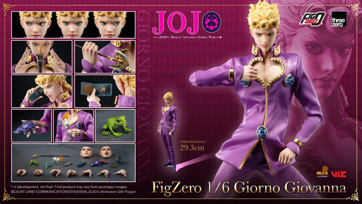 【Pre order】Threezero 1/6 JoJo's Bizarre Adventure: Golden Wind FigZero Giorno Giovanna 3Z06570M0 (Copyright)