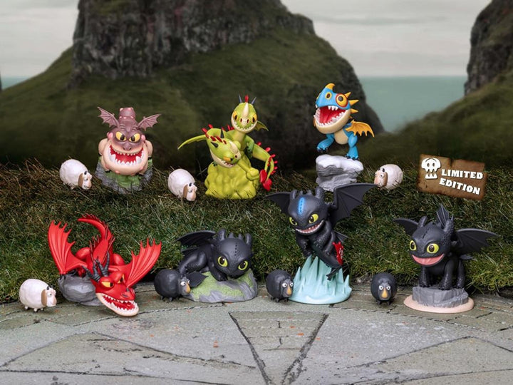 Original Beast Kingdom MEA-072 How to Train Your Dragon Series Blind Box 驯龙高手系列盲盒无牙仔夜煞Q版手办潮玩小摆件礼物
