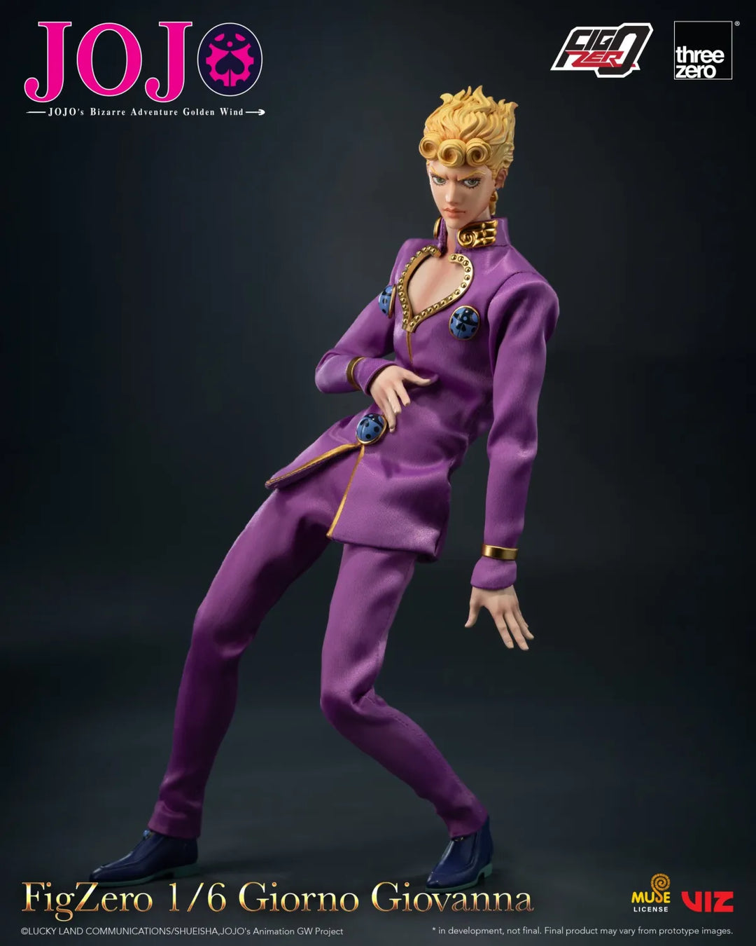【Pre order】Threezero 1/6 JoJo's Bizarre Adventure: Golden Wind FigZero Giorno Giovanna 3Z06570M0 (Copyright)