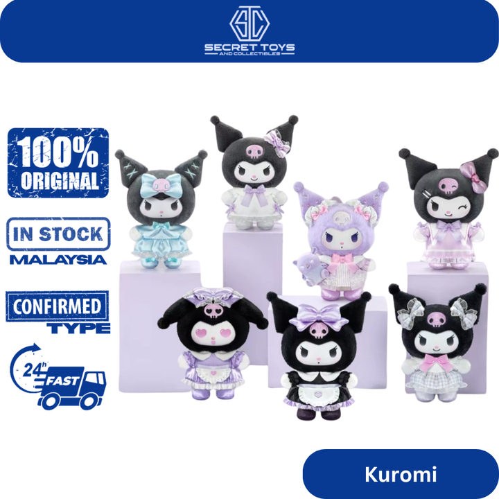 TOPTOY Kuromi Dream Closet Series Blind Box Cute Trendy Plush Toy Keychain Gift 正版TOPTOY酷洛米梦想衣橱系列盲盒可爱潮玩毛绒玩偶挂件女生礼物