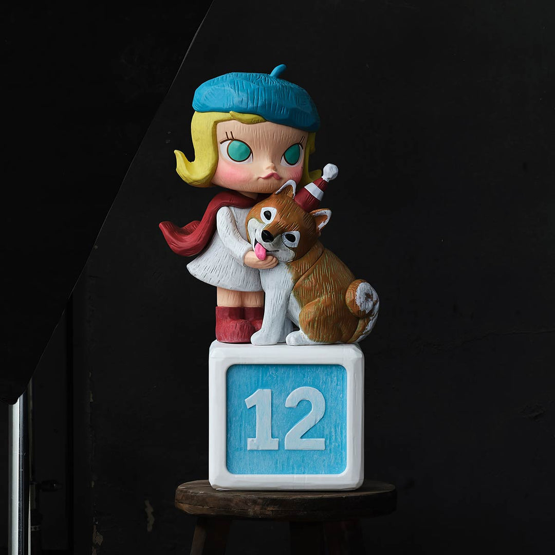 Original POPMART MOLLY Anniversary Statues Classical Retro Series Figures 泡泡玛特MOLLY周年纪念雕塑 古典复古系列人物模型