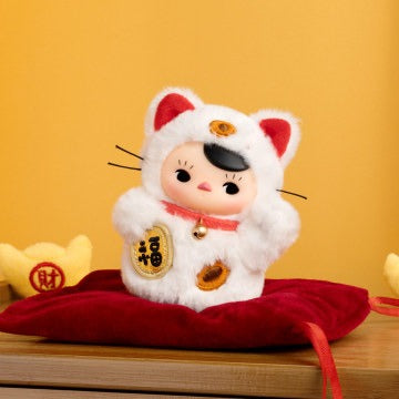 Original POPMART PUCKY Roly-Poly Kitty Series-Vinyl Plush Blind Box 不倒翁猫咪系列-乙烯基毛绒盲盒玩具公仔生日礼物儿童玩具