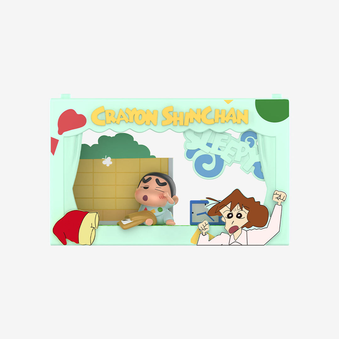 Original POPMART Crayon Shinchan Life Theatre Series Scene Blind Box 泡泡玛特蜡笔小新生活剧场系列场景手办盲盒