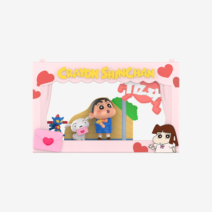 Original POPMART Crayon Shinchan Life Theatre Series Scene Blind Box 泡泡玛特蜡笔小新生活剧场系列场景手办盲盒