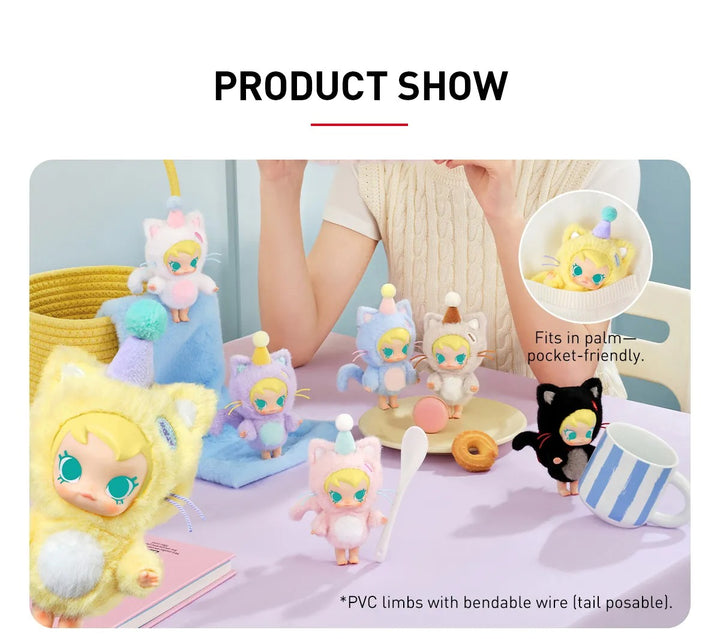 Original POPMART Baby Molly Pocket Friends Series Vinyl Plush Pendant Blind Box 口袋朋友系列搪胶毛绒挂件盲盒礼物