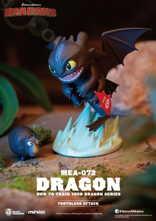 Original Beast Kingdom MEA-072 How to Train Your Dragon Series Blind Box 驯龙高手系列盲盒无牙仔夜煞Q版手办潮玩小摆件礼物