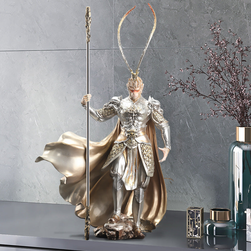 Sun Wukong Collectible Figure 40CM Game Sun Wukong Statue Black Myth fiberglass Material 孙悟空摆件雕像西游记齐天大圣乔迁开 业送礼