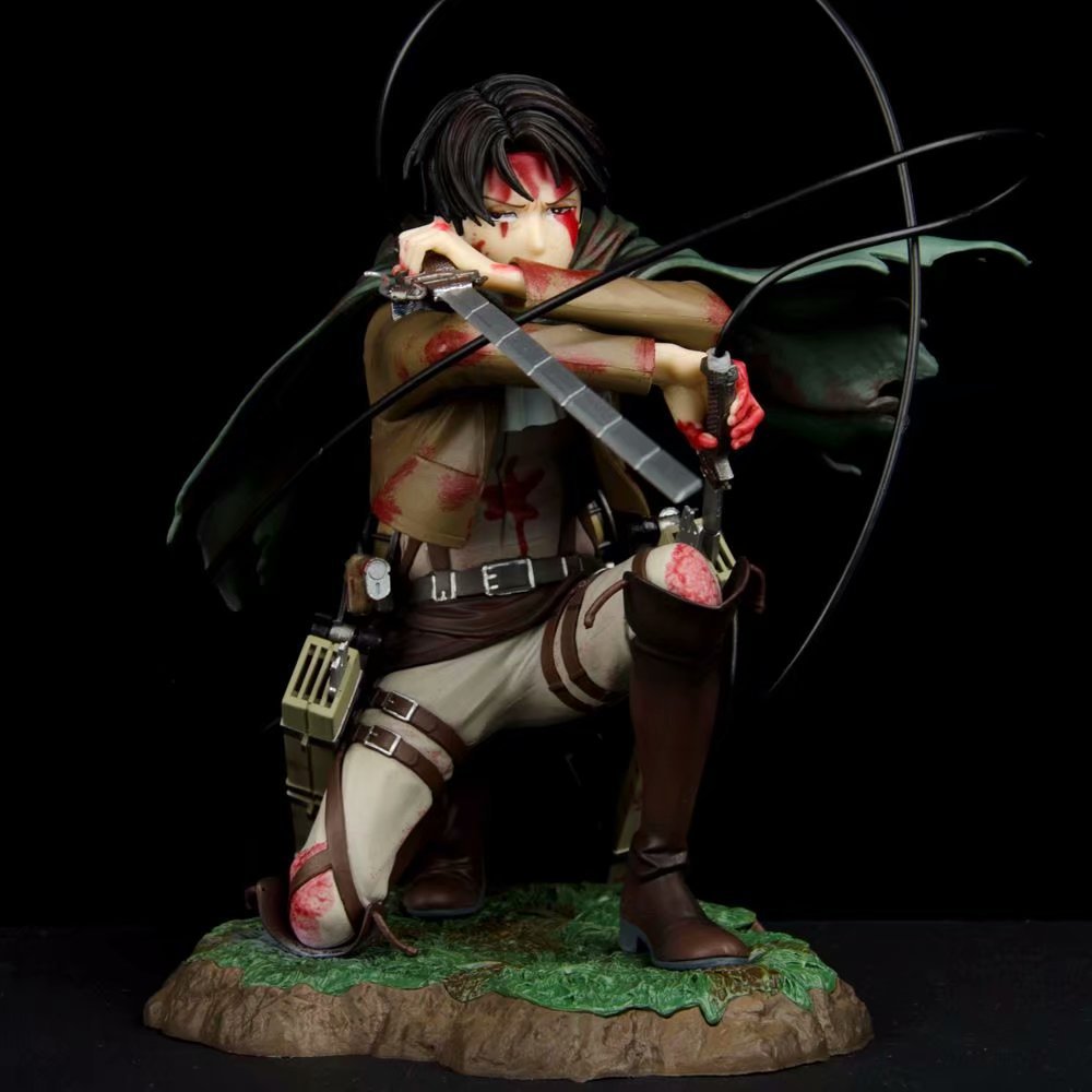 Attack on Titan Damaged Levi Ackerman Special Edition Figure with Scene Box