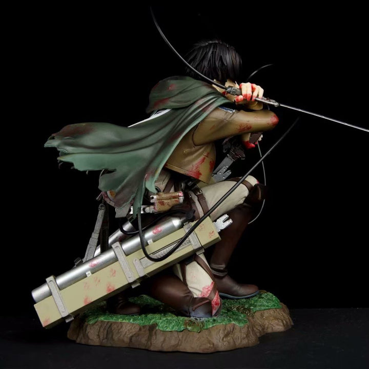 Attack on Titan Damaged Levi Ackerman Special Edition Figure with Scene Box