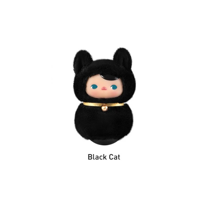 Original POPMART PUCKY Roly-Poly Kitty Series-Vinyl Plush Blind Box 不倒翁猫咪系列-乙烯基毛绒盲盒玩具公仔生日礼物儿童玩具