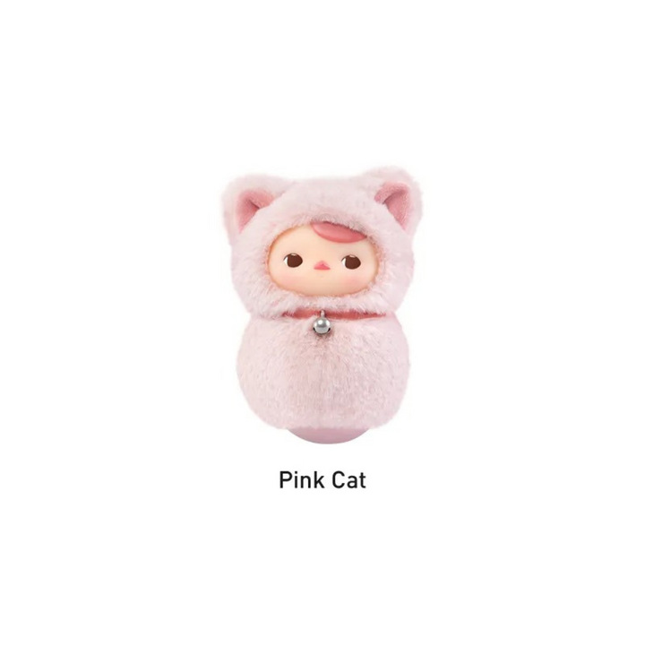 Original POPMART PUCKY Roly-Poly Kitty Series-Vinyl Plush Blind Box 不倒翁猫咪系列-乙烯基毛绒盲盒玩具公仔生日礼物儿童玩具