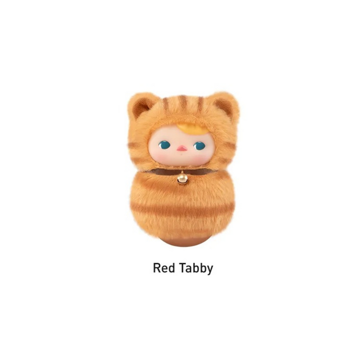 Original POPMART PUCKY Roly-Poly Kitty Series-Vinyl Plush Blind Box 不倒翁猫咪系列-乙烯基毛绒盲盒玩具公仔生日礼物儿童玩具