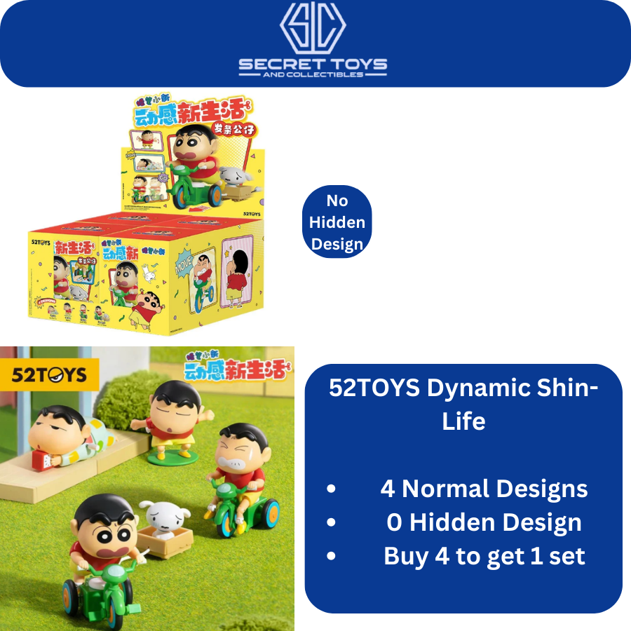 Ready Stock 52Toys Crayon Shin-chan Shin Chan Shinchan Blind Box 52TOYS 正品蜡笔小新盲盒