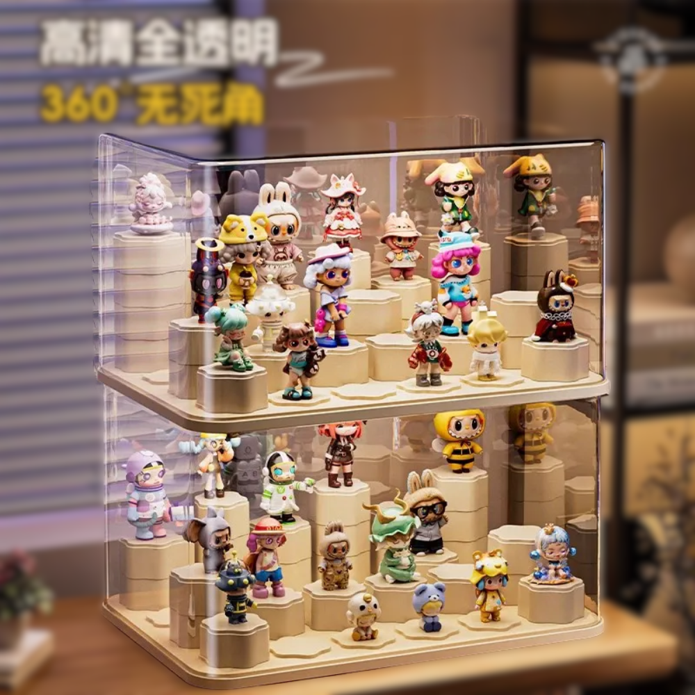 Blind Box Acrylic Display Stand - Dustproof Storage Case for Action Figures, Dolls, & Collectibles