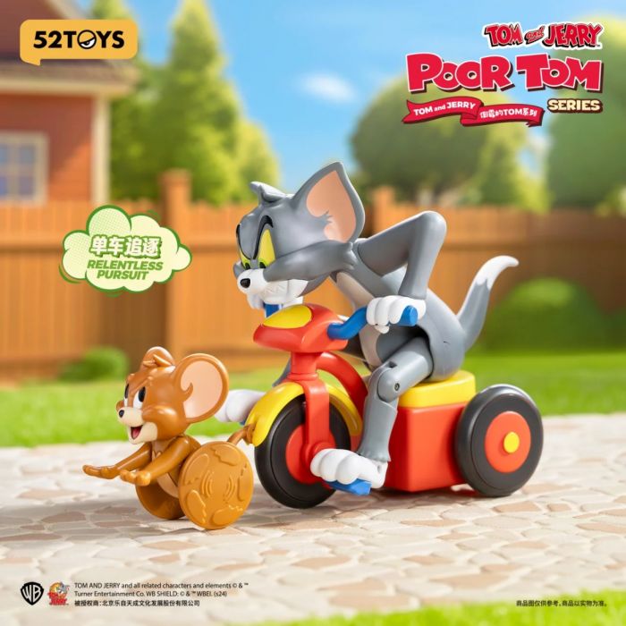 52TOYS TOM And JERRY Unlucky TOM Cat And Mouse Blind Box 52TOYS 猫和老鼠 倒霉的TOM系列 发条可动潮玩具手办摆件礼物盲盒