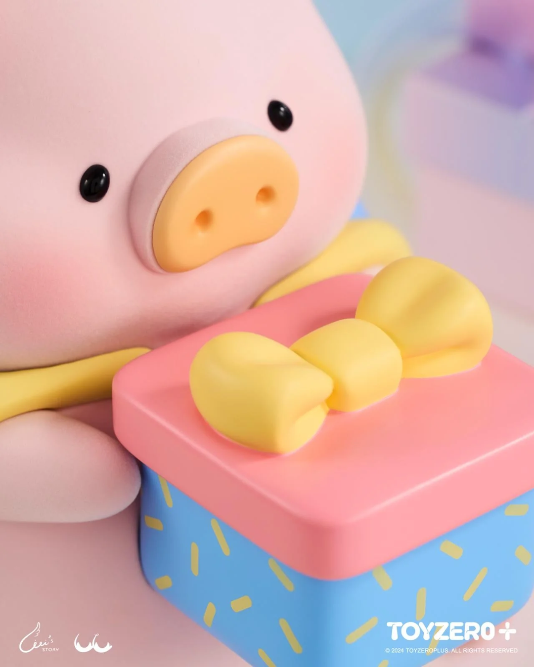 Original TOYZEROPLUS LuLu the Piggy - 3XL 5th Anniversary 正品罐头猪lulu猪五周年生日蛋糕套组限定吊卡潮玩盲盒摆件