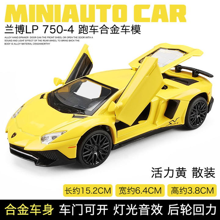 Ready Stock 1:32 Lamborghini LP750-4 Metal Alloy Car Collectibles